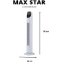 Max Star - Silent Tower Fan 86 cm with LED Display, Digital Timer and Remote Control | Oscillating, 3 Speeds, Low Consumption -