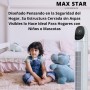 Max Star - Silent Tower Fan 86 cm with LED Display, Digital Timer and Remote Control | Oscillating, 3 Speeds, Low Consumption -