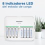 eneloop Smart 8 Cargador, para 1-8 Pilas Recargables AA/AAA, 5h de Tiempo de Carga, 9 Funciones de Seguridad