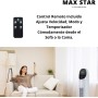 Max Star - Silent Tower Fan 86 cm with LED Display, Digital Timer and Remote Control | Oscillating, 3 Speeds, Low Consumption -