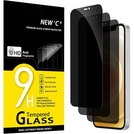 NEW'C 3 Piezas, Protector Pantalla para iPhone 17, 17 Pro, iPhone 16 Pro (6,3″), Cristal templado con herramienta de instalación
