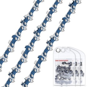 ROELLY Cadena de Motosierra 3 × 30 cm, Eslabón de Transmisión LP de 3/8 ", Cadena de Juego Bajo 44TG de 1,1 mm, Compatible con