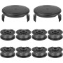 Cexovo Bobina y Línea para Desbrozadora Bosch,per Bosch Art 23-28 SL Bobina Hilo Line de Recambio,8 pcs Bobina de Repuesto de