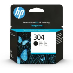 HP 304 N9K06AE, Negro, Cartucho de Tinta Original, compatible con impresoras de inyección de tinta HP DeskJet 2620, 2630, 3720,