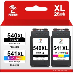 Palmtree 540XL 541XL Multipack Compatible con Tinta Canon 540 541 XL para Canon PIXMA MG3650 MG3650s MG3600 MG4200 TS5150 TS5151