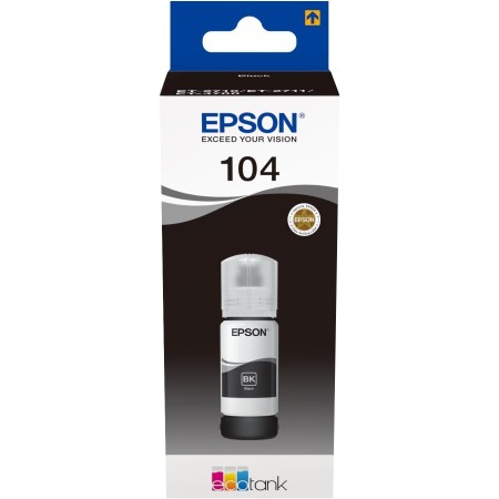 Epson C13T00P140 Tinta 104 negro, 4500 Lados EcoTank, 65 ml