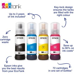 Epson C13T00P140 Tinta 104 negro, 4500 Lados EcoTank, 65 ml Epson C13T00P140 Tinta 104 negro, 4500 Lados EcoTank, 65 ml