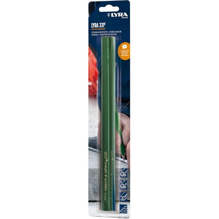 LYRA L4318004, 331® - Lápiz ovalado de 30 cm de largo, con acabado profesional, ideal para marcas en piedra y hormigón, 3
