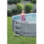 Bestway 5611R - Juego de piscina fuera de tierra Power Steel ovalado, 610 x 366 x 122 cm