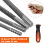 4 Piezas Lima Afilar Motosierra, Fácil de Usar, Afilador de Motosierra, con Ayuda para Limar Calibre de Comprobación Rápida,