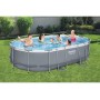 Bestway 5611R - Juego de piscina fuera de tierra Power Steel ovalado, 610 x 366 x 122 cm