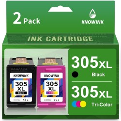 KNOWINK 305 XL Cartuchos de Tinta 305 XL Negro y Color Multipack Compatible para HP DeskJet 2710 2070e 2120 2721 4120 HP Envy