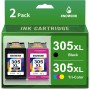 KNOWINK 305 XL Cartuchos de Tinta 305 XL Negro y Color Multipack Compatible para HP DeskJet 2710 2070e 2120 2721 4120 HP Envy