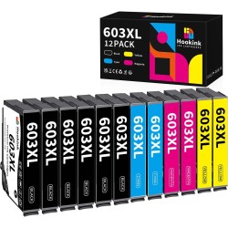 Hookink 603XL Cartuchos de Tinta Compatible para Tinta Epson 603XL 603 XL para XP-3100 XP-2100 XP-2150 XP-2155 XP-3150 XP-3105