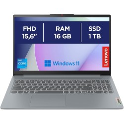 Lenovo IdeaPad Slim 3 Gen 8 - Portátil 15.6" FHD Intel Core i5-13420H, 16 GB RAM, 1 TB SSD, Wi-Fi 6, Win11 Home, Office de