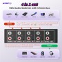 Caja de interruptores de audio auxiliar de 3,5 mm + RCA L/R, salida bidireccional, selector de audio estéreo BolAAzuL 4 x 1,