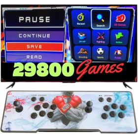 Pandora Box Arcade Console with 26800 Original Retro Games and 3D Games, Color Changing LEDs and Sound System and Oval Joysticks