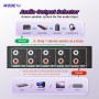 Caja de interruptores de audio auxiliar de 3,5 mm + RCA L/R, salida bidireccional, selector de audio estéreo BolAAzuL 4 x 1,