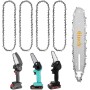 LightBeacon 4 Piezas Cadenas para motosierra de 6 Pulgadas, Cadenas de Motosierra Telescópica, Mini Cadenas de Motosierra, 37