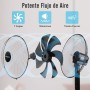 Aigostar Elsie Standing Fan with 7 Blades, 60 W, Diameter 41 cm, Quiet Standing Fan Oscillating 75°, 3 Speeds and Adjustable