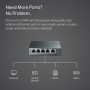 TP-Link TL-SG105 - Switch gigabit 5 Puertos 10/100/1000 Switch ethernet, Indicador del Estado, Acero Inoxidable con Super