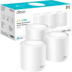 [Nuevo] TP-Link Deco X1500 (3-Pack) - Sistema WiFi 6 Mesh IA, AX1500 Doble Banda 2.4 GHz/5 GHz, Cobertura hasta 520 m2, 3X
