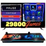 Arcade Machine Console with 26800 Retro Games and Original 3D Games with Color Changing LEDs and Sound System and Oval Joysticks