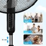 Taylor Swoden 7 Blades Powerful Standing Fan, 3 Speeds, 50 W Fans, Height Adjustable, Oscillating, Safety Grid, Stable Base,