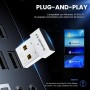 USB Bluetooth 5.3 Adaptador - Adaptador Bluetooth para PC Plug & Play, Dongle USB para Portátil, Auriculares, Teclado, Ratón,