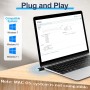 Adaptador WiFi USB para PC, AX900 Receptor WiFi 6 USB Doble Banda 5GHz 2.4GHz Dongle Antena Compatible con Windows 11/10/7