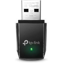 TP-Link Archer T3U - Adaptador Wi-Fi AC1300, Receptor Wi-Fi, Doble Banda 5GHz (867Mbps) y 2GHz(400Mbps), MU-MIMO, USB 3.0,