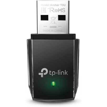 TP-Link Archer T3U - Adaptador Wi-Fi AC1300, Receptor Wi-Fi, Doble Banda 5GHz (867Mbps) y 2GHz(400Mbps), MU-MIMO, USB 3.0,