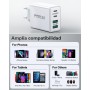 Cargador USB C 40W, Cargador iPhone Carga Rapida Múltiple USBC Enchufe PD+QC Rápido Pared Adaptador Tipo C Movil Cargadors para