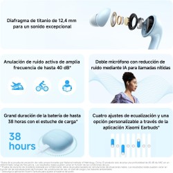 XIAOMI Redmi Buds 6 Lite - Auriculares inalámbricos, cancelación de Ruido, Ligeros, hasta 36 Horas de autonomía, Bluetooth 5.3, XIAOMI Redmi Buds 6 Lite - Auriculares inalámbricos, cancelación de Ruido, Ligeros, hasta 36 Horas de autonomía, Bluetooth 5.3,