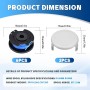 CHIHOLEN 6 Bobinas de Hilo para Cortabordes compatible con Ryobi RAC124 AC14RL3A, Bobina de Hilo de para Ryobi One+ 18V 24V 40V,