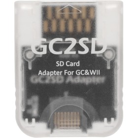 Annadue para Wii Micro Storage Card Adapter, GC2SD Card Adapter Lector de Tarjetas para Consolas Wii, Plug and