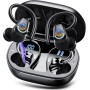 Auriculares Inalambricos Deportivos, Auriculares Bluetooth 5.3 con 4 HD Mic, Pantalla LED, 50H Cascos Inalambricos Bluetooth