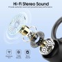 Auriculares Inalambricos Deportivos, Auriculares Bluetooth 5.3 con 4 HD Mic, Pantalla LED, 50H Cascos Inalambricos Bluetooth