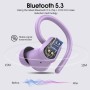 Auriculares Inalambricos Deportivos, Auriculares Bluetooth 5.3 con 4 HD Mic, Pantalla LED, 50H Cascos Inalambricos Bluetooth