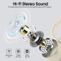 Auriculares Inalambricos Deportivos, Auriculares Bluetooth 5.3 con 4 HD Mic, Pantalla LED, 50H Cascos Inalambricos Bluetooth