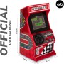 Mini Arcade Racing Machine, 30 Integrated 8-bit Racing Games, Car Games, Bikes, Boats & Ski, 2.4 Inch Screen, Steering Wheel,