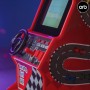 Mini Arcade Racing Machine, 30 Integrated 8-bit Racing Games, Car Games, Bikes, Boats & Ski, 2.4 Inch Screen, Steering Wheel,