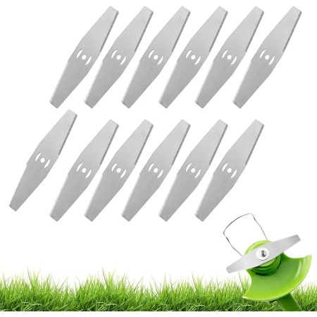 12pcs Cuchilla Desbrozadora, Cuchilla Desbrozadora Trituradora, Accesorios Cuchilla Desbrozadora Para Cortacésped Metal