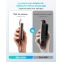 INIU Power Bank, Slimmest USB C Triple 3A de Alta Velocidad 10000mAh Bateria Externa, Bateria Portatil con Linterna para iPhone