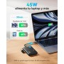 INIU Power Bank, Slimmest USB C Triple 3A de Alta Velocidad 10000mAh Bateria Externa, Bateria Portatil con Linterna para iPhone