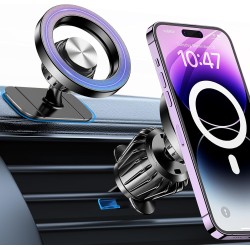 Soporte Movil Coche MagsafeSuper imanes Soporte Magnetico movil Coche, Suporte Telemovel Carro360° Rotación Soporte Movil Auto
