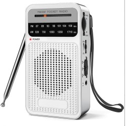 Radio portátil Am, FM, con recepción de Largo Alcance, Radio Transistor Goodes con Altavoz, Conector para Auriculares, Funciona