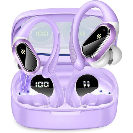 Auriculares Inalambricos Deportivos, Auriculares Bluetooth 5.3 con HD Mic y Reducción de Ruido ENC, 50H Cascos Inalambricos