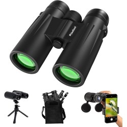 Usogood Professional 12 x 50 Prismáticos para Adultos - Prismas BaK4 y Lentes FMC, Potentes Binoculares para Observación de