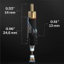 KabelDirekt – Cable RCA de 0,5 m, cable de audio estéreo 2 x 2 Cinch especialmente resistente y con una calidad de sonido